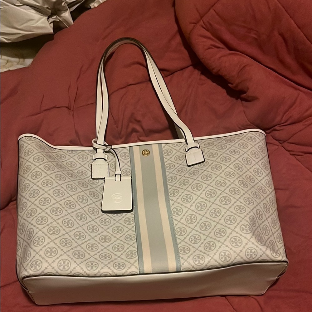Tory Burch T Monogram Canvas tote